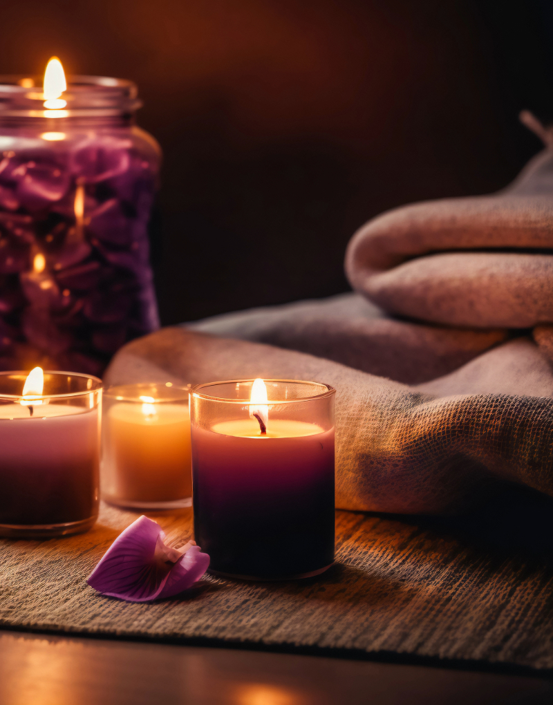 Candles at a tantric Massage in Sintra, Praia das Macas<br />
